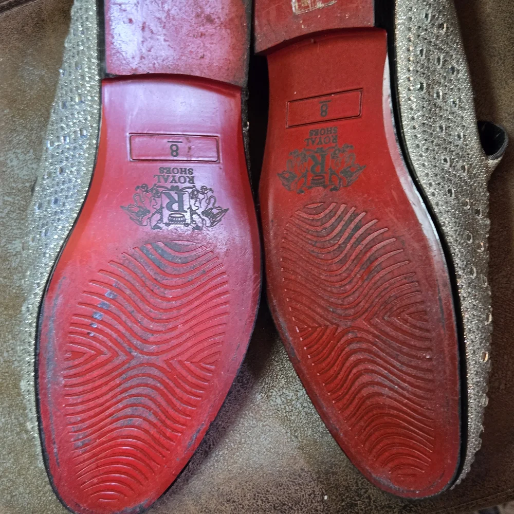 Royal Metallic Glitter Men Size 8 Dress Shoes‎ for Wedding, Prom